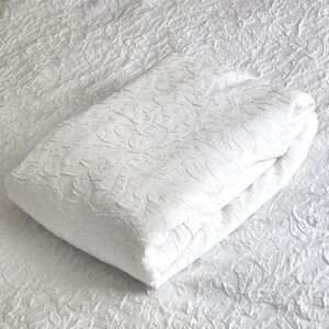 Hampton Hotel Quality White Queen Size Duvet Cover Classic Jacquard